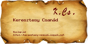 Keresztesy Csanád névjegykártya